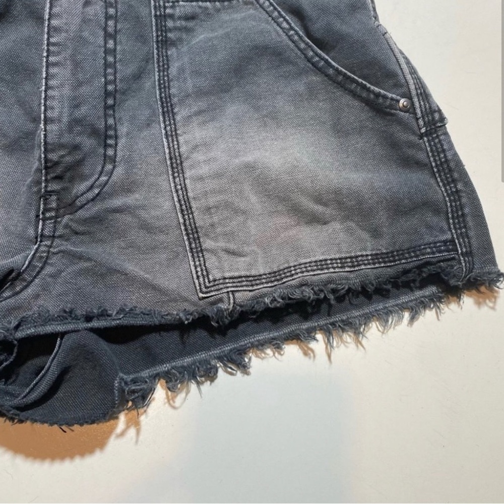 FREE PEOPLE Washed Black Get Far Cut Off Shorts Size 4 Micro - Picture 4 of 8